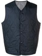 Universal Works V-neck Padded Waistcoat - Blue