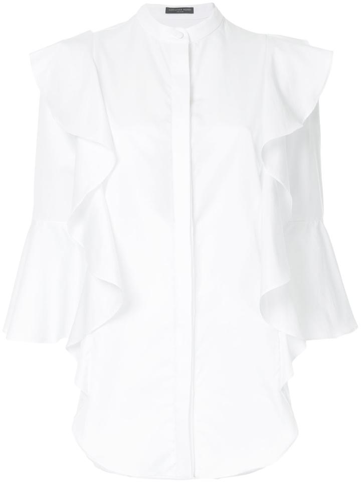Alexander Mcqueen Ruffle Trim Shirt - White