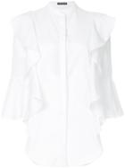 Alexander Mcqueen Ruffle Trim Shirt - White
