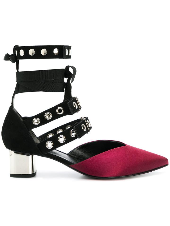 Robert Clergerie Contrast Buckle Pumps - Red