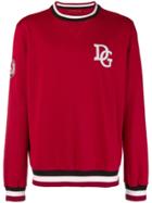 Dolce & Gabbana Logo Stripe Sweatshirt - Red