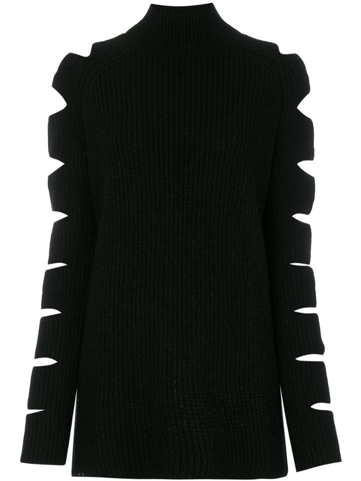 Zoe Jordan Locke High Neck Cut-out Jumper - Black