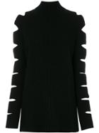 Zoe Jordan Locke High Neck Cut-out Jumper - Black