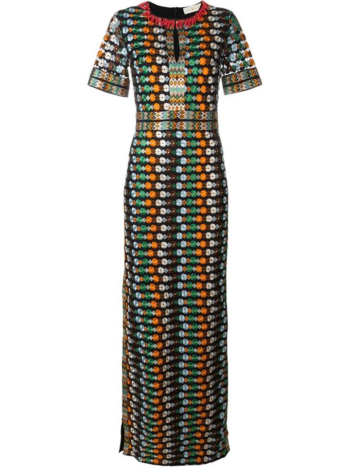 Tory Burch Floral Mesh Gown