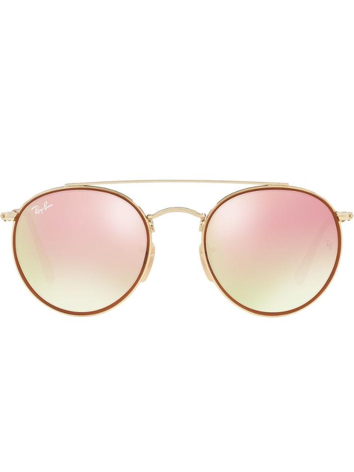 Ray-ban Round Double Bridge Sunglasses - Gold