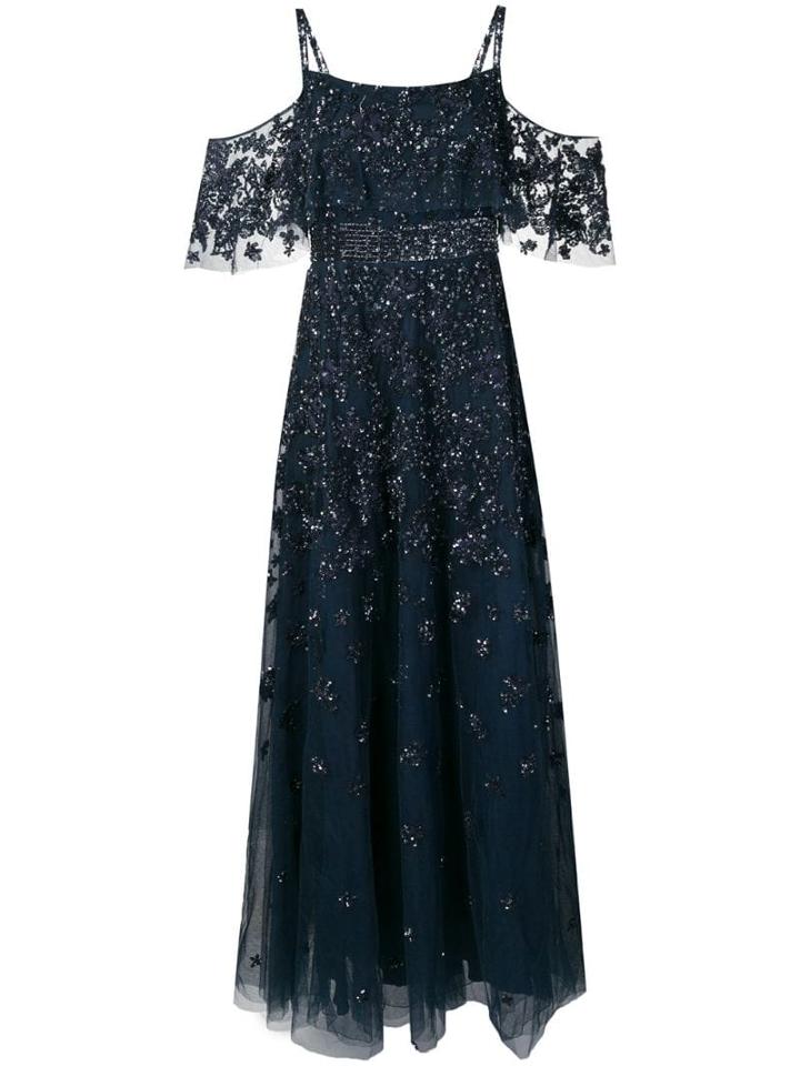 Zuhair Murad Sequin Embellished Gown - Blue