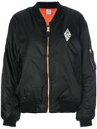 Yang Li Patch Detail Padded Bomber Jacket - Black