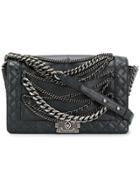 Chanel Vintage Multiple Chains Shoulder Bag - Black