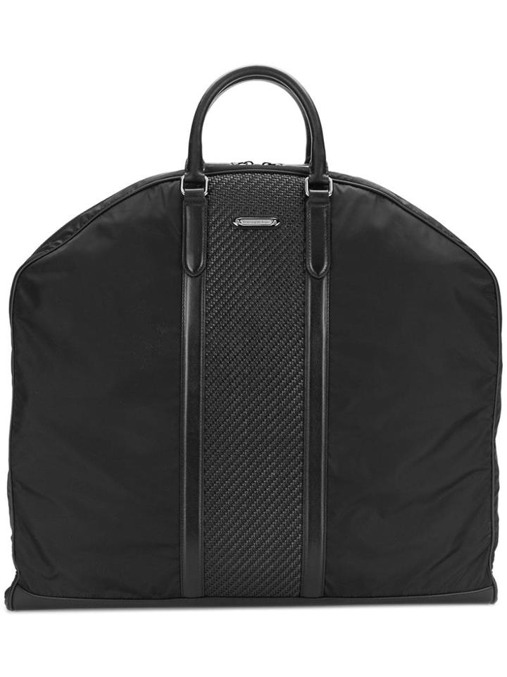 Ermenegildo Zegna Woven Panel Garment Bag - Black