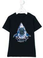 Billionaire Kids - Shark Print T-shirt - Kids - Cotton/spandex/elastane - 4 Yrs, Black