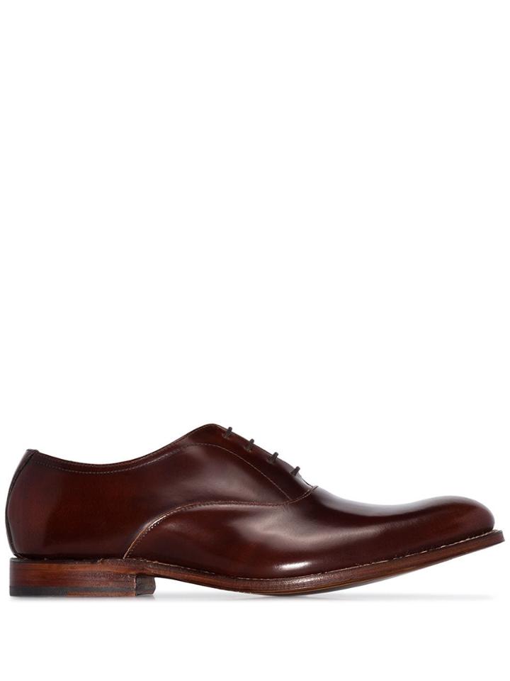 Grenson Alwin Leather Oxford Shoes - Brown