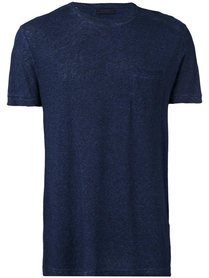 Belstaff - Classic T-shirt - Men - Cotton/linen/flax - L, Blue, Cotton/linen/flax
