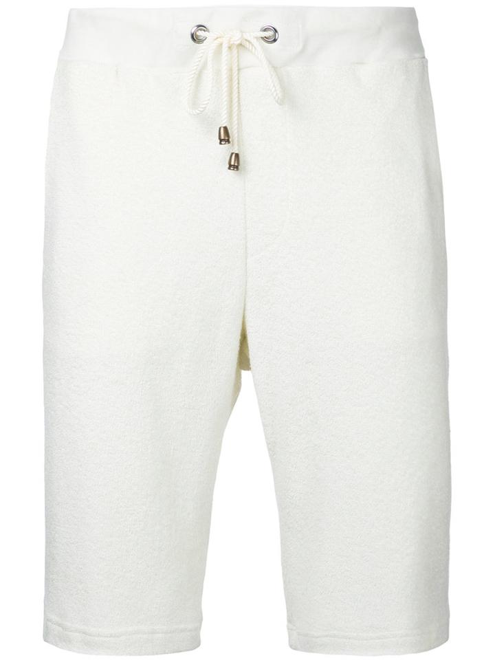 Drawstring Bermuda Shorts - Men - Cotton - M, White, Cotton, Estnation