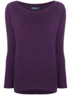 Aragona Cashmere Scoop Neck Sweater - Purple