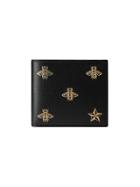 Gucci Bee Star Leather Coin Wallet - Black