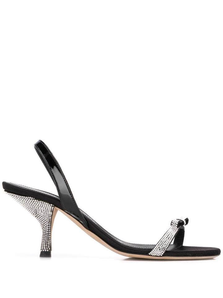 Marco De Vincenzo Embellished Slingback Sandals - Black