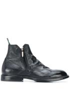 Green George Zip Ankle Boots - Black