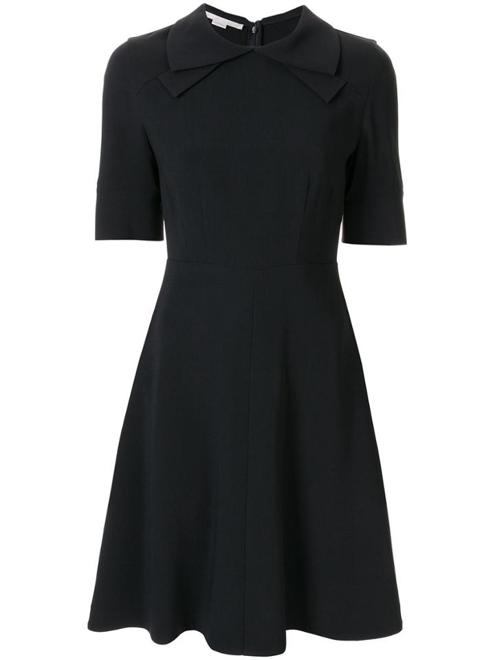 Stella Mccartney Bow-collar Flared Dress - Blue