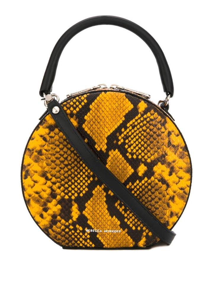 Rebecca Minkoff Snake Print Tote Bag - Yellow