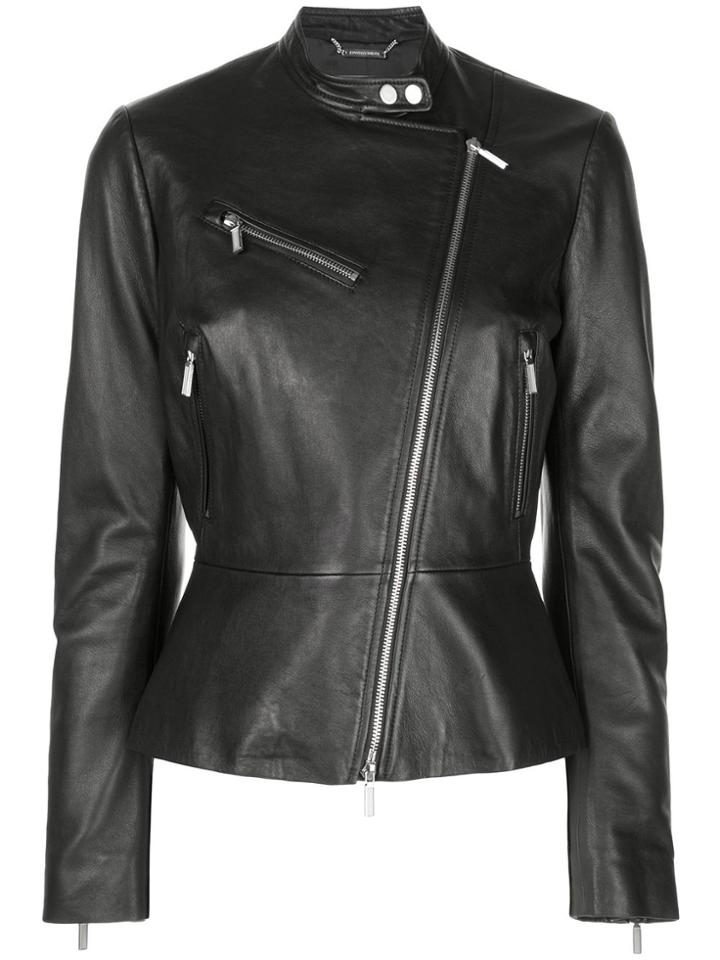 Jonathan Simkhai Peplum Biker Jacker - Black