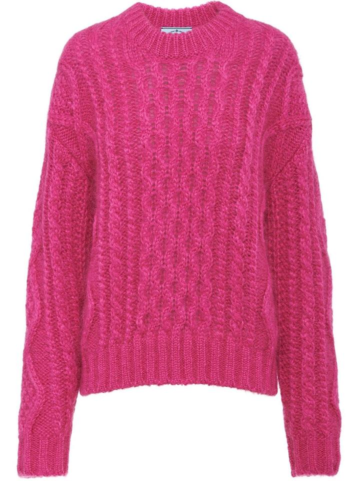 Prada Cable Knit Jumper - Pink