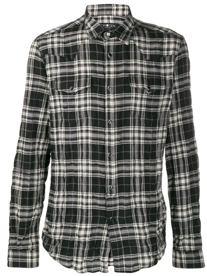 Hydrogen Avvocato Checked Shirt - Black