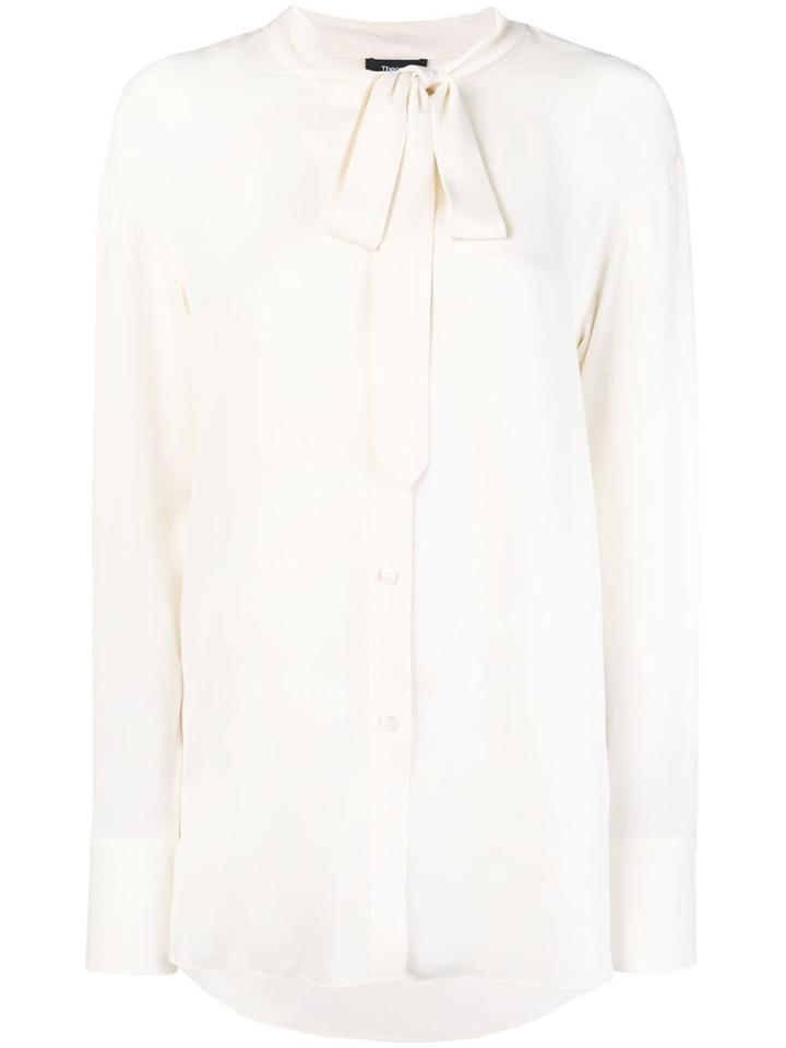 Theory Weekender Tie-neck Shirt - White