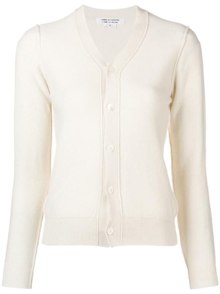 Comme Des Garçons Comme Des Garçons Classic V-neck Cardigan - Nude &