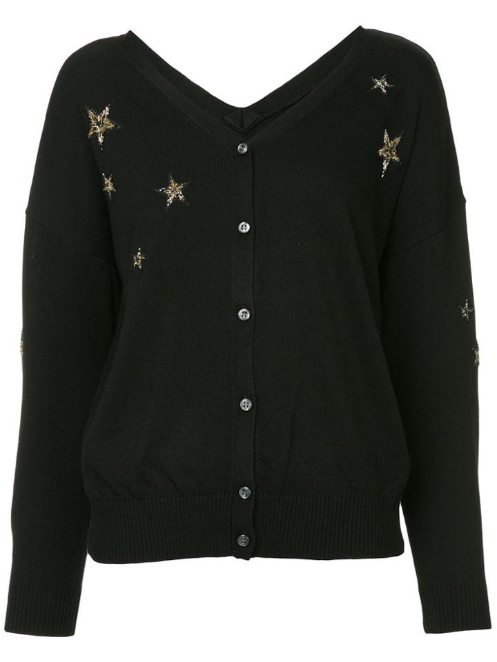 Guild Prime Star Print Patterned Cardigan - Black