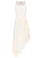 Egrey Silk Midi Dress - White