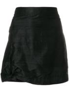 Giorgio Armani Vintage Side Tie Mini Skirt - Black