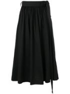 Lemaire Gathered Midi Skirt - Black