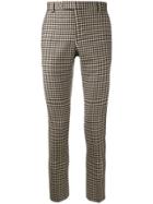 Entre Amis Gingham Check Skinny-fit Trousers - Brown