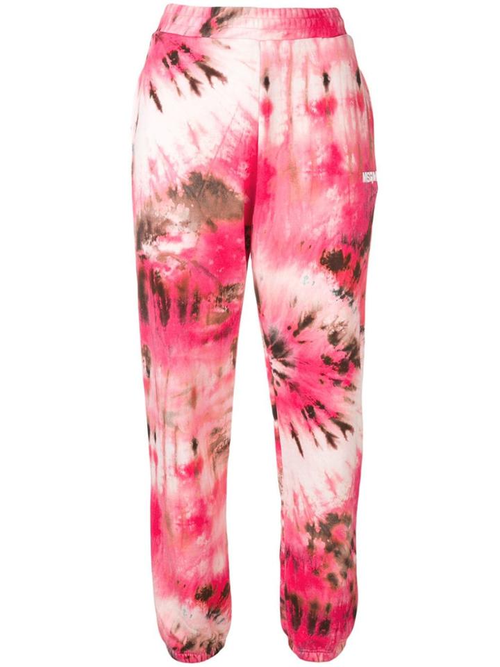Msgm Tie Dye Jogging Trousers - Pink