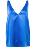 Tibi V Neck Camisole - Blue