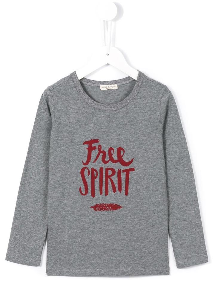 Babe And Tess Free Spirit Print T-shirt, Girl's, Size: 6 Yrs, Grey