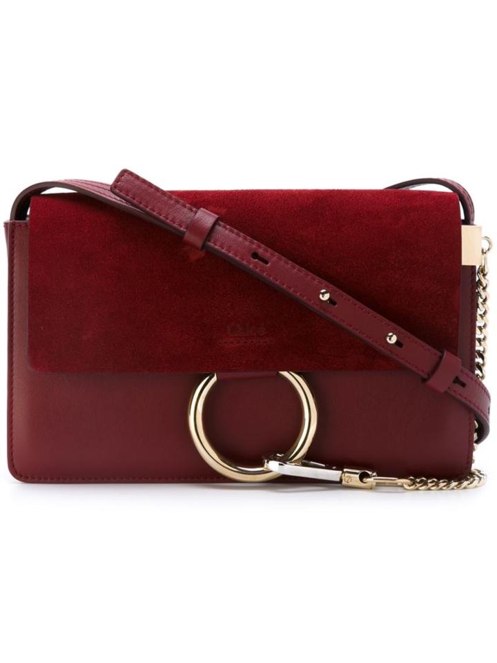 Chloé Small Faye Shoulder Bag, Women's, Pink/purple, Calf Leather/calf Suede