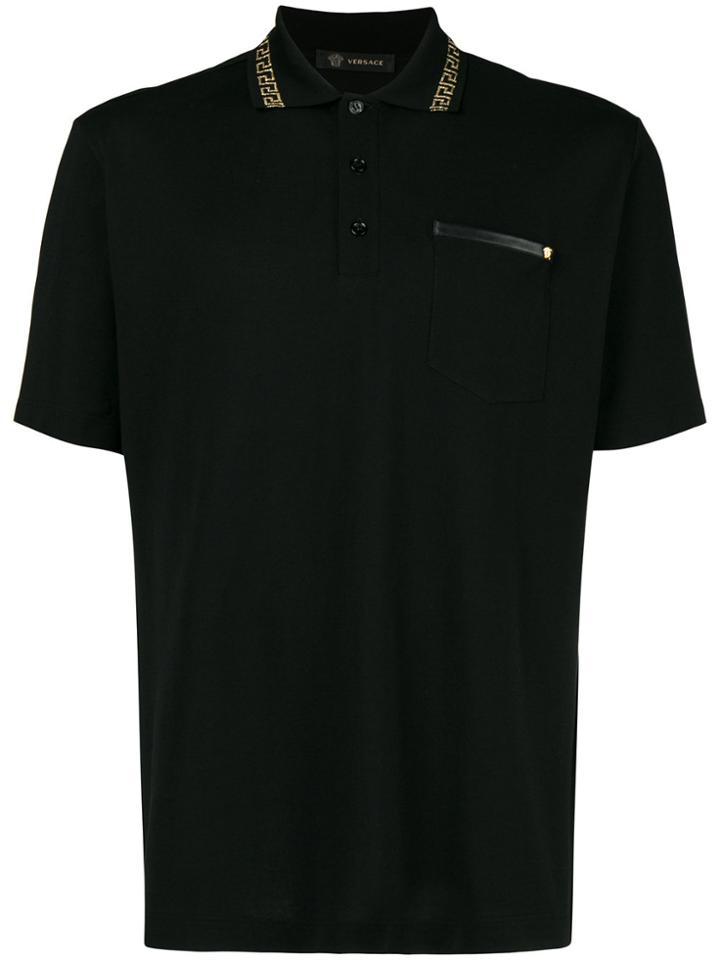 Versace Grecca Polo Shirt - Black