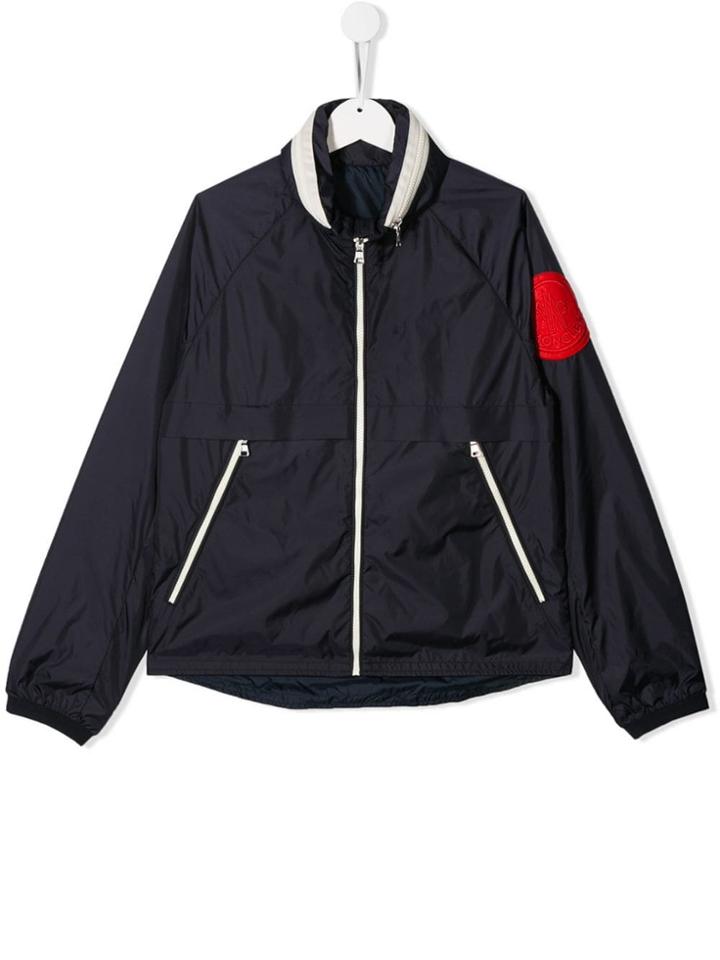 Moncler Kids Teen Classic Bomber Jacket - Blue