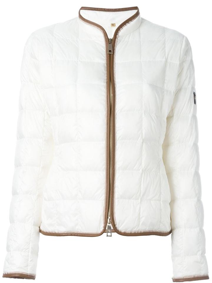 Fay Padded Jacket, Women's, Size: Large, White, Polyamide/feather Down/artificial Leather