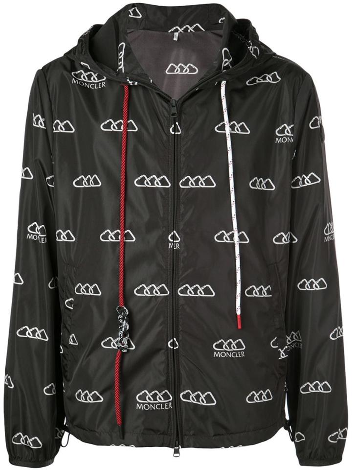 Moncler Logo Rain Jacket - Black