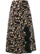 Ports 1961 Patterned A-line Skirt - Black