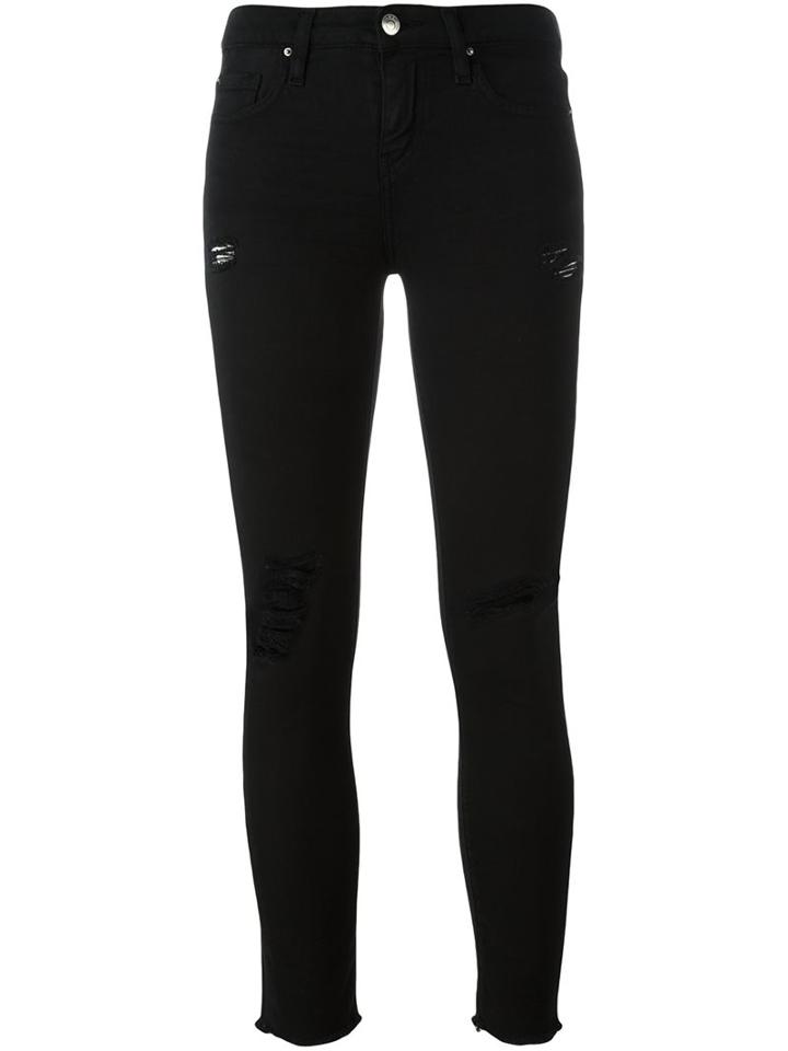 Iro Ripped Skinny Jeans, Women's, Size: 29, Black, Cotton/spandex/elastane