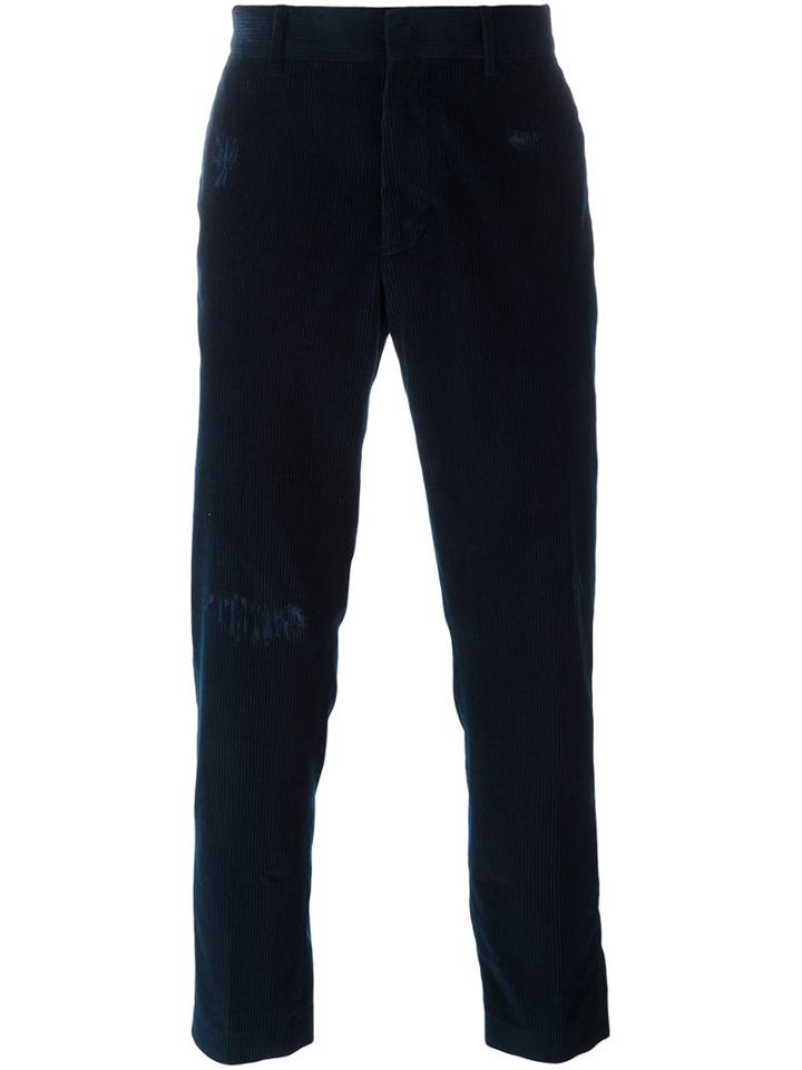 Msgm Corduroy Straight Leg Trousers