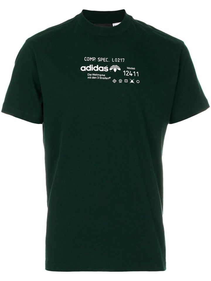Adidas Originals By Alexander Wang Graphic Print T-shirt - Green