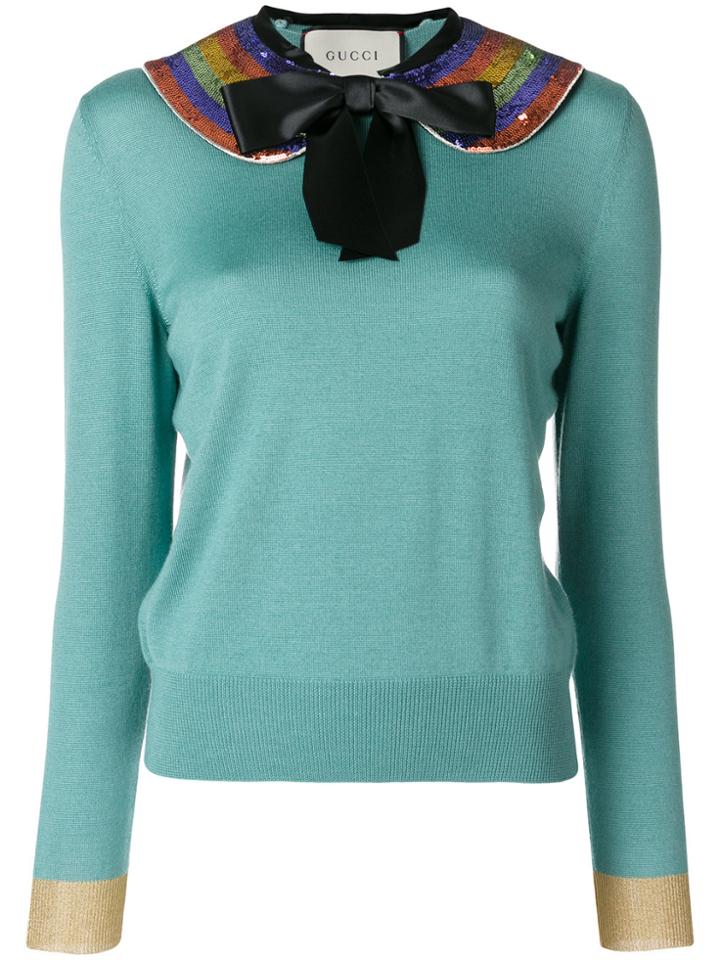 Gucci Bow Jumper - Blue