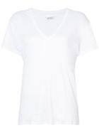 Anine Bing V-neck Lightweight T-shirt - White