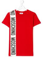 Moschino Kids Logo Stripe T-shirt - Red