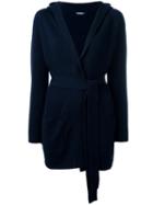 Max Mara Belted Cardi-coat, Size: Medium, Blue, Wool