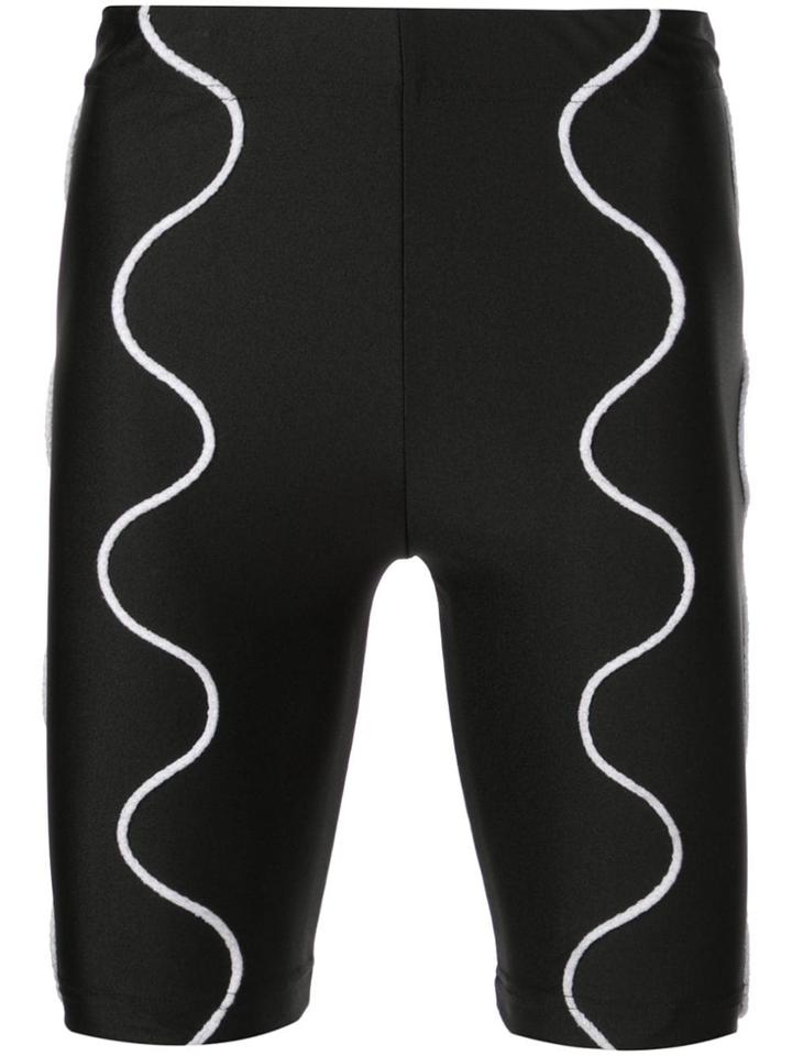 Charles Jeffrey Loverboy Swirl Print Cycling Shorts - Black